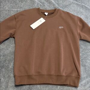 ALO Yoga Chocolate Crewneck Sweater